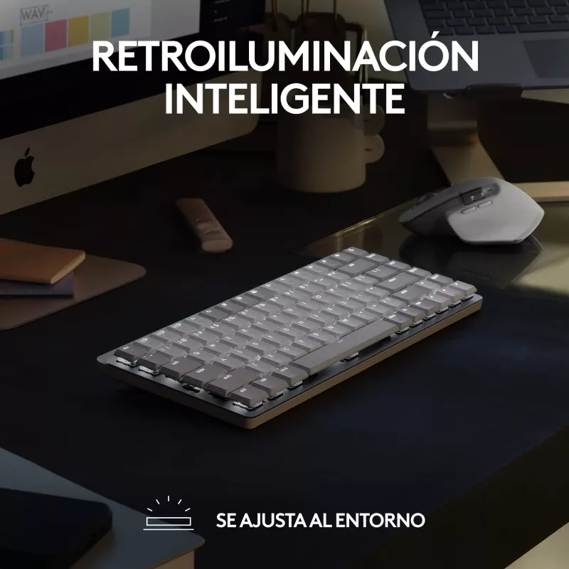 Logitech MX Mechanical Mini for Mac Tastiera wireless, Bluetooth, grigio siderale (920-010837)