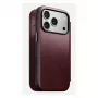 Custodia per smartphone Nomad Modern Leather Folio per Apple iPhone 17 Pro, 6,3 pollici (16 cm), pelle bordeaux