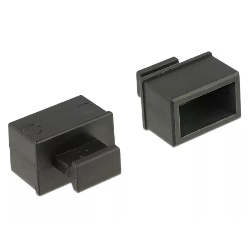 Copertura di sicurezza per presa DeLOCK 64021 nero 10 pz.