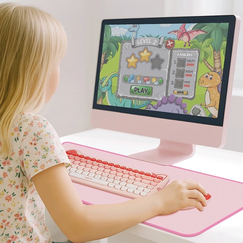 Tappetino da scrivania XXL per mouse e tastiera, rosa