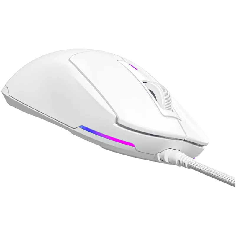 LORGAR MSA10, mouse gaming Ultralight Wired Advanced, bianco