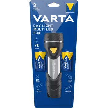 Torcia portatile Varta Day Light Multi LED F30 nero argento giallo