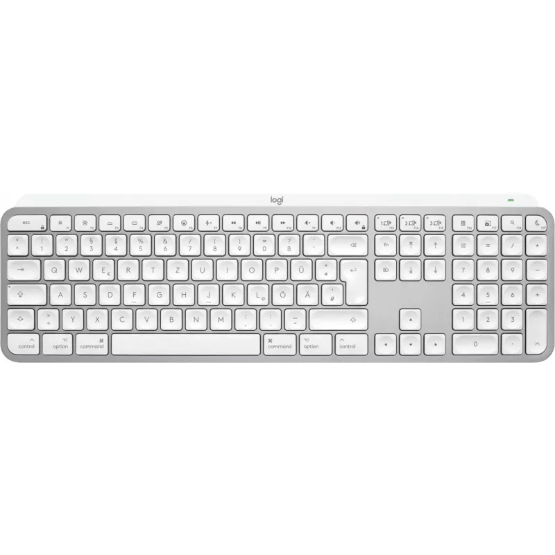 Logitech MX Keys S for Mac tastiera ufficio RF Wireless + Bluetooth QWERTZ tedesco alluminio bianco