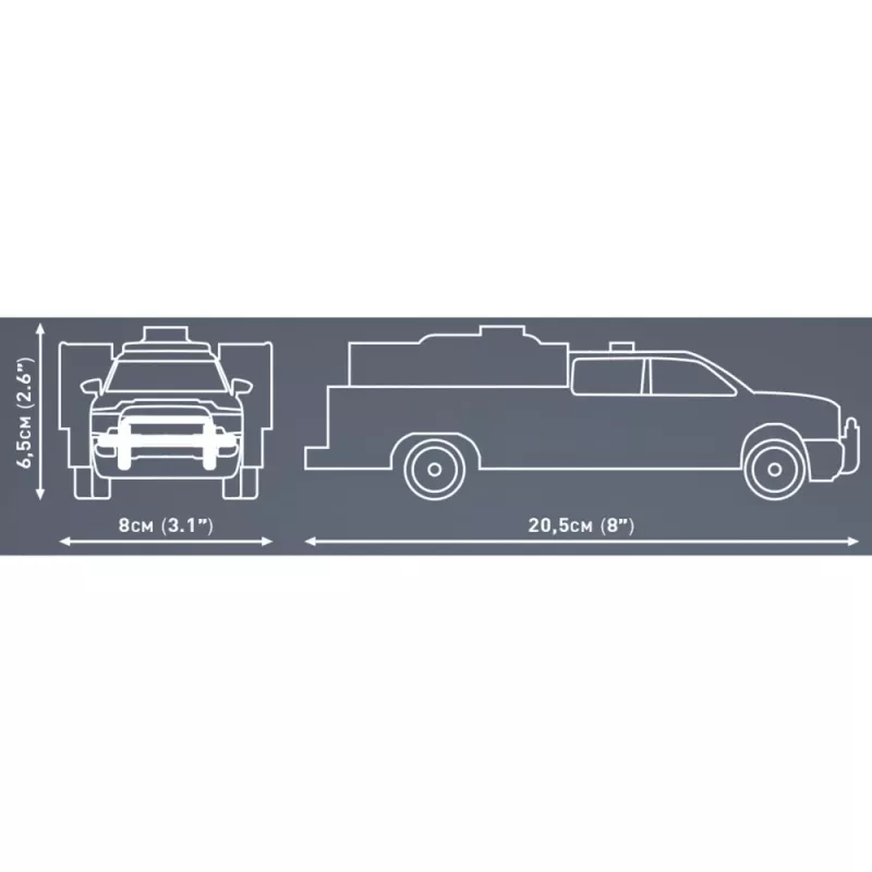 Gioco di costruzione assemblabile Cobi RAM 3500 Camion dei pompieri COBI-24612 set modello 2 in 1