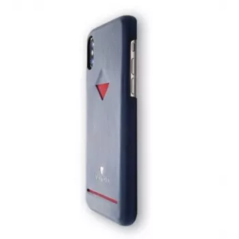 Custodia posteriore con porta carte VixFox per iPhone XSMAX, blu navy, cover posteriore con porta carte integrato