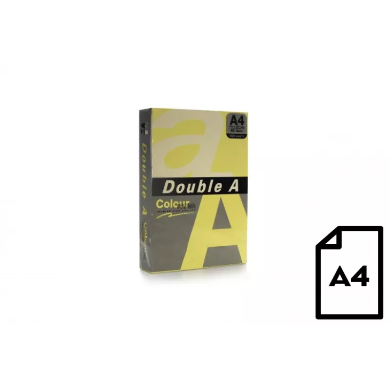 Carta colorata Double A, 80g, A4, 500 fogli, burro