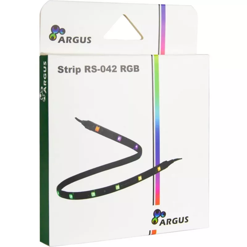 Kit di illuminazione per case PC INTER-TECH RS-042 RGB — striscia LED RGB 1000 mm, larghezza 10 mm, nero