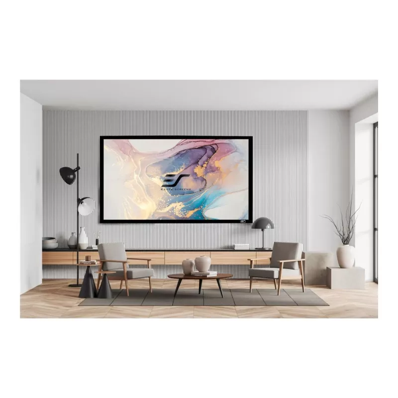 Elite Screens | Serie SableFrame | ER120WH1 | Diagonale 120 pollici | 16:9 | Larghezza schermo (B) 266 cm | nero
