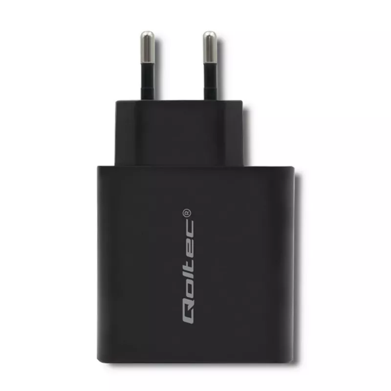 Alimentatore QOLTEC 51717 45W 20V 3A caricabatterie AC per interni per smartwatch, nero
