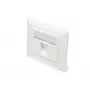 Digitus | Placca a parete per moduli Keystone, tipo tedesco, piastra centrale 50x50 mm, cornice 80x80 mm | DN-93811