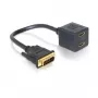 Adattatore DVI 25 connettore maschio su 2x HDMI connettore femmina 0,2 m DeLOCK 65069