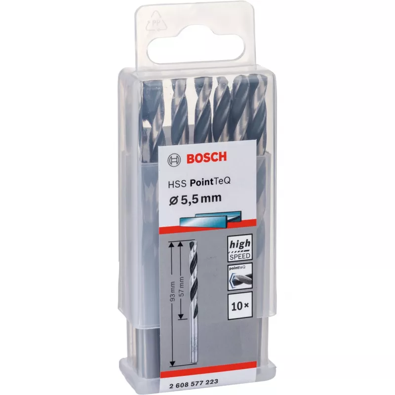 Punta elicoidale Bosch HSS PointTeQ 5,5 mm 10 pezzi