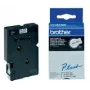 Brother Gloss Laminated Labelling Tape - 12 mm, nero/bianco, confezione da 10 nastro per etichettatura TC