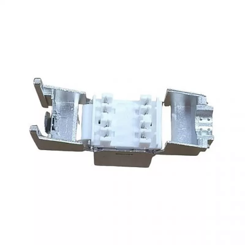 Jack Keystone Cat.6A schermato sottile, EQUIP 767223, senza attrezzi, RJ-45, piatto, argento, 8 pz.
