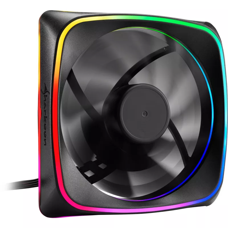 Ventola Sharkoon RGB SHARK Lights 12 cm nero