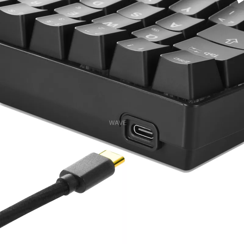 SKILLER SGK50 S4, tastiera da gaming nera, layout PT, Kailh Red