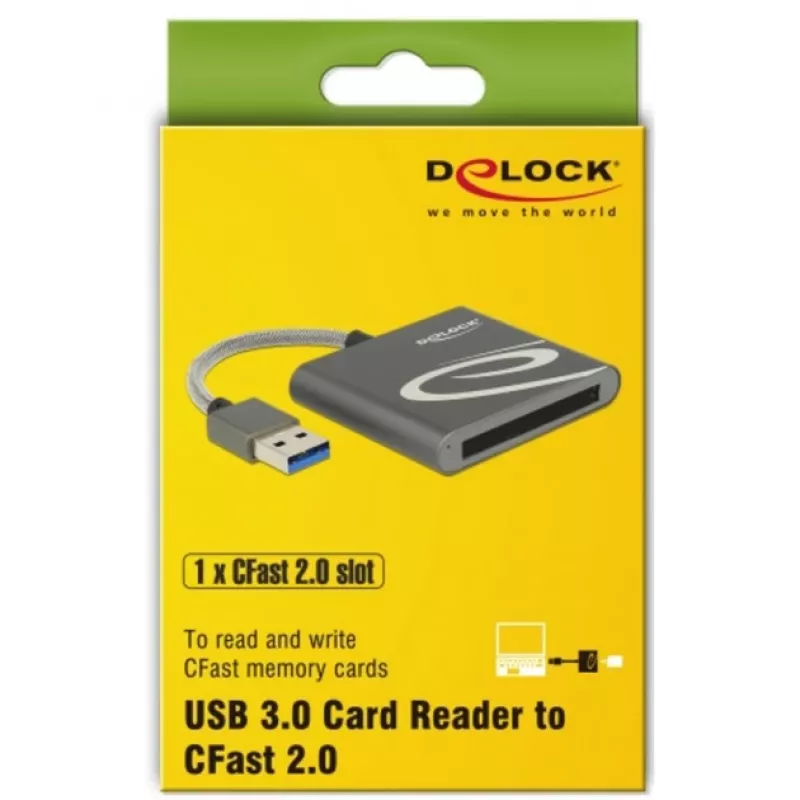 Lettore di schede DeLOCK 91525 USB 3.2 Gen 1 grigio