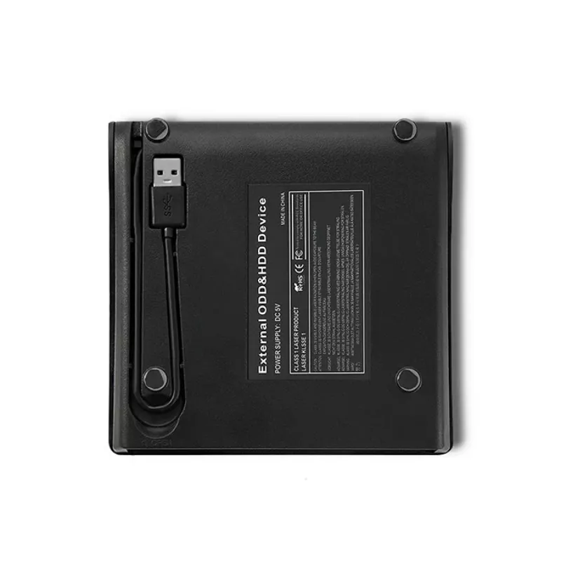 Masterizzatore DVD‑RW esterno QOLTEC 51857 — USB 3.0, interfaccia SATA, DVD±R 8x, DVD±RW 4x, DVD‑RAM 5x, CD 24x, nero