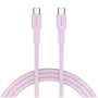 CANYON cavo OnWire 60CL C-C 60W COLOR intrecciato 1m rosa