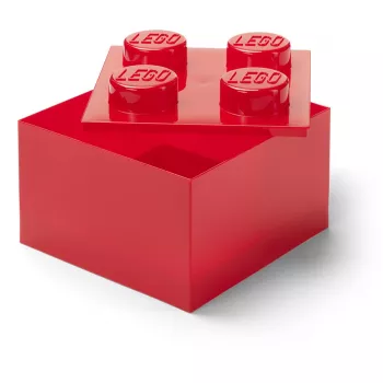 LEGO mattoncino 4 rosso trasparente – mattoncino rosso trasparente 4x2 con stud
