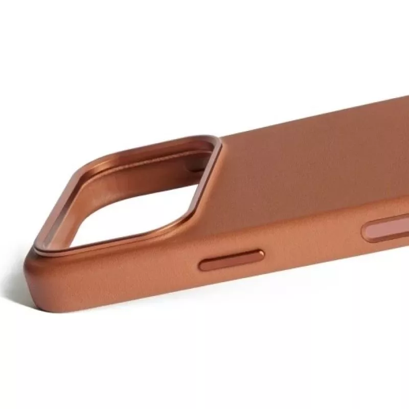 Mujjo Full Leder Case MagSafe custodia per iPhone 17 Pro marrone
