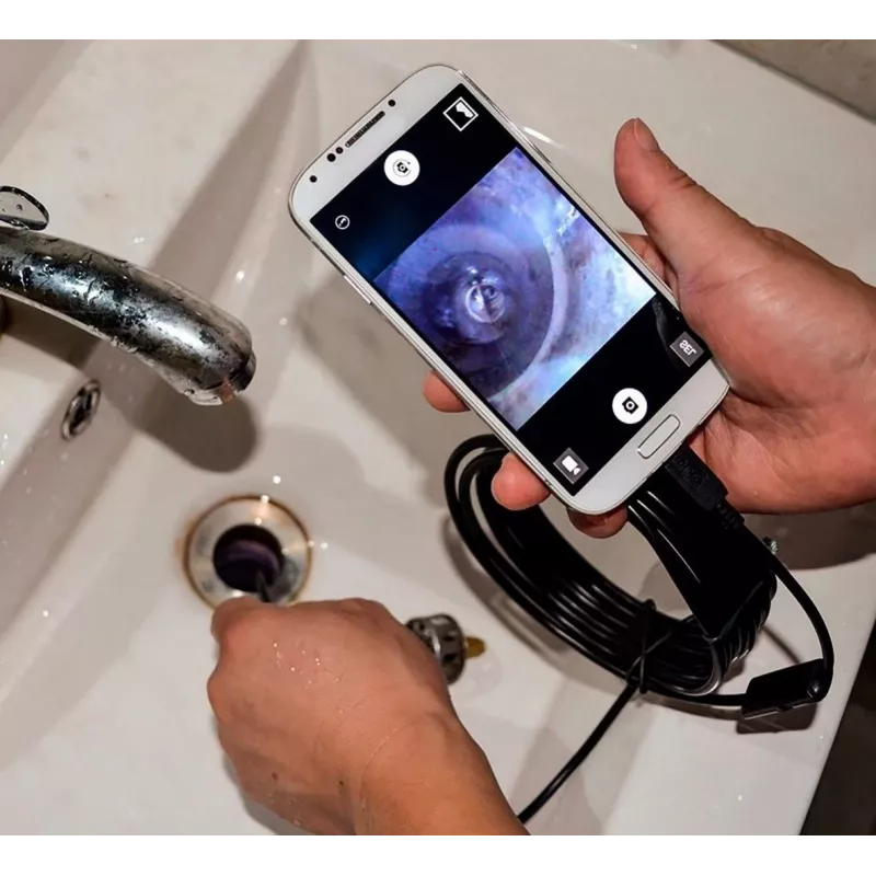 Endoscopio USB MEDIA-TECH ENDOSCOPE 66° CMOS, 640x480 30fps, IP67, 6 LED, magnete e gancio