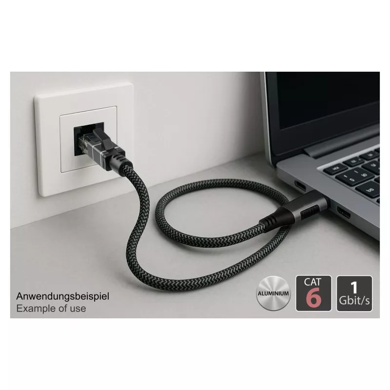 Good Connections cavo Ethernet USB-C RJ45, antracite, 2,0 m