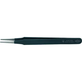Pinzetta di precisione Knipex L.120mm punte dritte arrotondate largh.2mm inox antimagnetica dissipativa