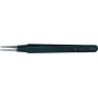 Pinzetta di precisione Knipex L.120mm punte dritte arrotondate largh.2mm inox antimagnetica dissipativa