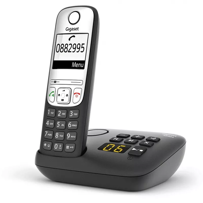 Gigaset A690A - Telefono analogico/DECT - Cordless - Vivavoce - 100 voci - nero (S30852-H2830-B101)