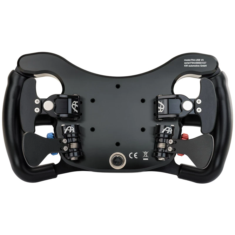 Volante Ascher Racing F64-USB V3 — design butterfly ergonomico, connessione USB
