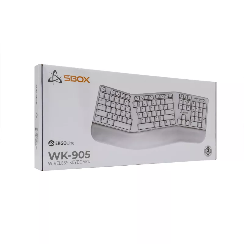 Tastiera wireless SBOX WK-905 US — beige, connessione USB wireless, layout US