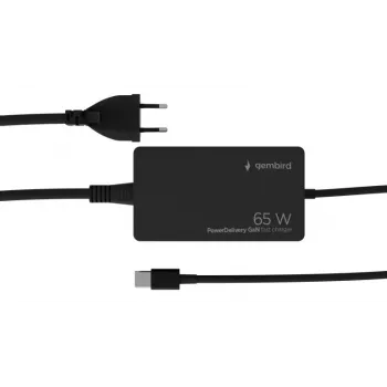 Cablexpert NPA-AC-PDQC65-01 caricabatterie rapido 65 W PowerDelivery GaN USB Type-C, nero | Cablexpert