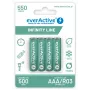 Batterie ricaricabili AAA NiMH everActive EVHRL03-550 1,2 V 550 mAh confezione da 4, cilindriche R03