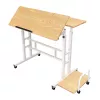 Tavolino mobile per laptop Maclean, bianco, 80x60cm, max 50kg, altezza regolabile 67-115cm, MC-124 W