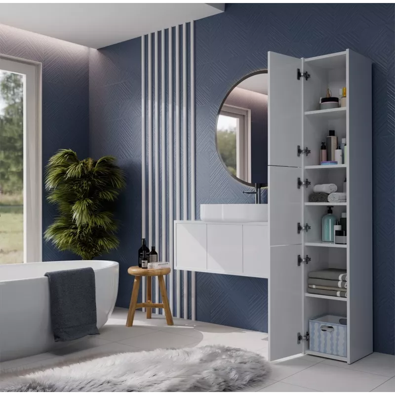 Top E Shop S33 BIEL mobile contenitore per bagno, bianco
