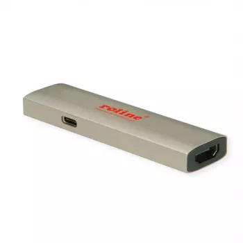 ROLINE GOLD adattatore display USB-C - HDMI 8K60Hz ST/BU+ PD 60W - adattatore - digitale/dati (14.01.3478)