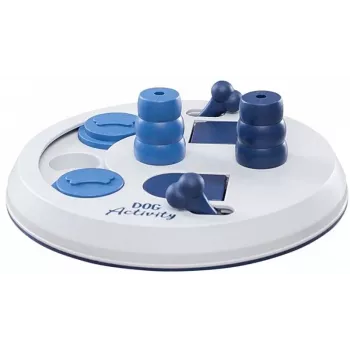 Gioco puzzle interattivo per cani Trixie Flip Board per snack e distribuzione del cibo, plastica, diametro 22 cm, base antiscivolo, per razze piccole 5–10 kg