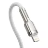 Cavo USB-C a Lightning Baseus Cafule 1 m, 20 W, custodia in zinco, bianco