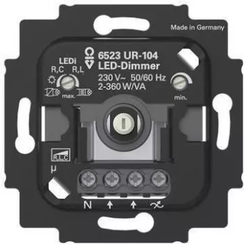 BUSCH JAEGER BJ dimmer LED 2+3 fili 6523 UR-104m.N Terminal (2CKA006512A0353)