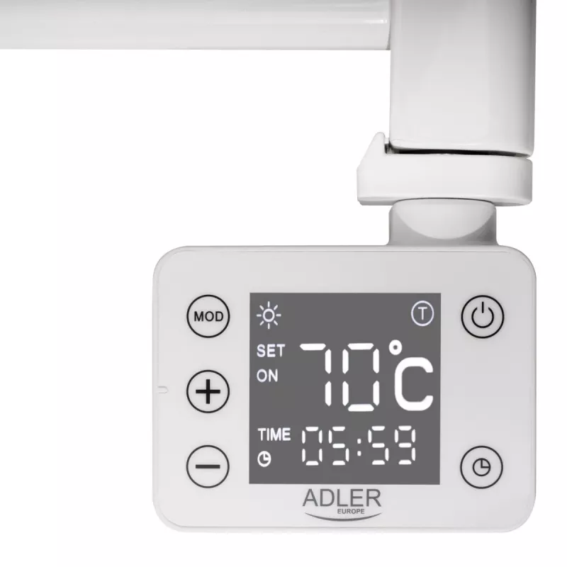 Termoarredo elettrico LED per bagno | AD 7823 | radiatore | 400 W | bianco | IP24