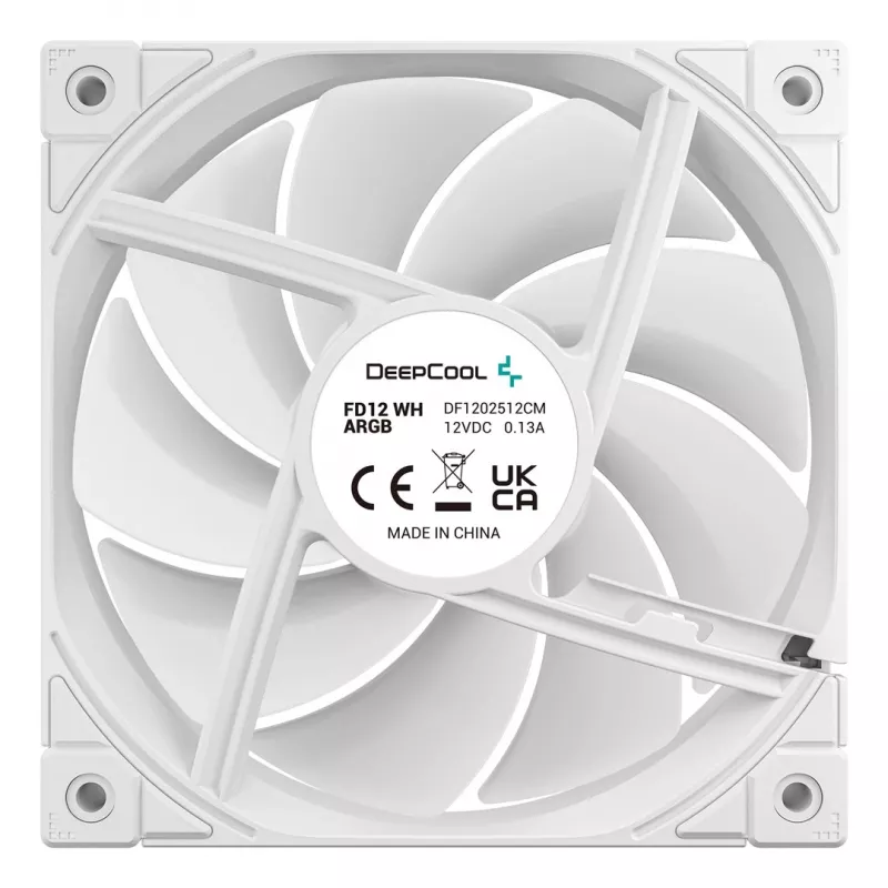 DeepCool FD12 ARGB WH R-FD12-WHAPN3-G ventole per case, 120 mm, 3 pezzi, bianche