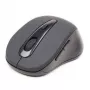 Mouse ottico wireless Bluetooth GEMBIRD MUSWB2 — per destrimani, 1600 DPI, 6 tasti, nero/grigio, batterie AAA