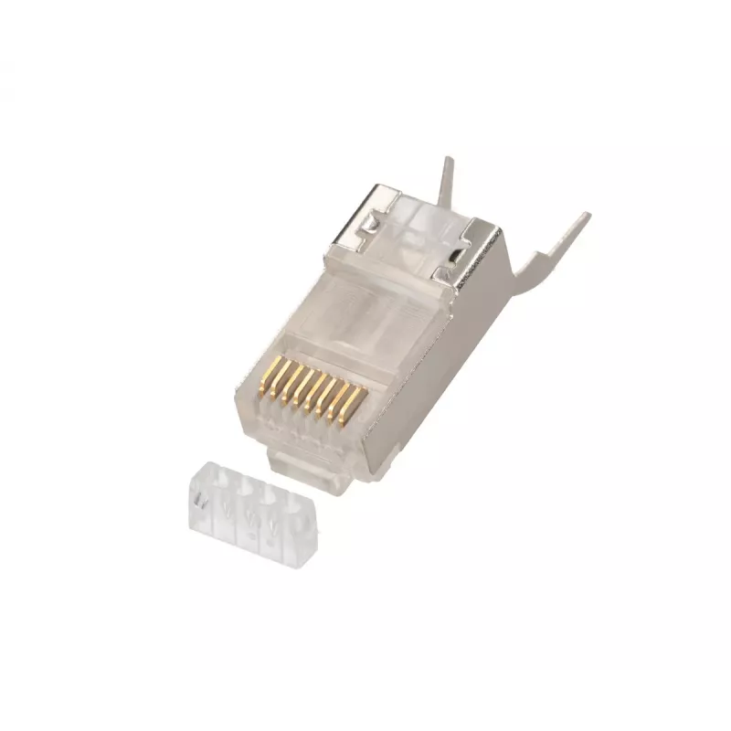 Connettore RJ45 Extralink CAT6A FTP 8P8C, trasparente, connettore maschio/femmina, 1 pz.