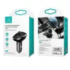 USAMS US-CC115 C21 Trasmettitore FM per auto con caricabatterie USB doppio, Bluetooth 5.0, 3,4 A, nero