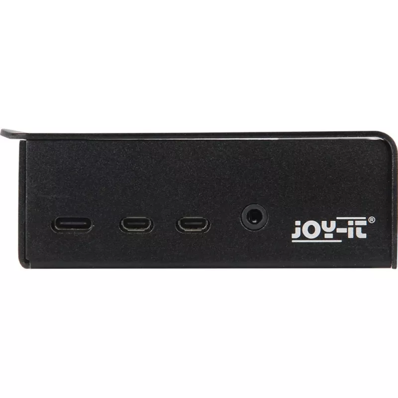 JOY-IT RPI CASE ALU06 - case per Raspberry Pi 4, alluminio, nero (RB-ALUCASEP4+06)