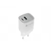 Caricabatterie con filo per dispositivi mobili NATEC NUC-2140, 30W, USB-C PD 3.0 + USB-A, Samsung AFC, bianco