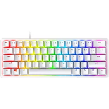 Tastiera meccanica da gaming Razer Huntsman Mini 60% bianca USB QWERTY US International switch ottici