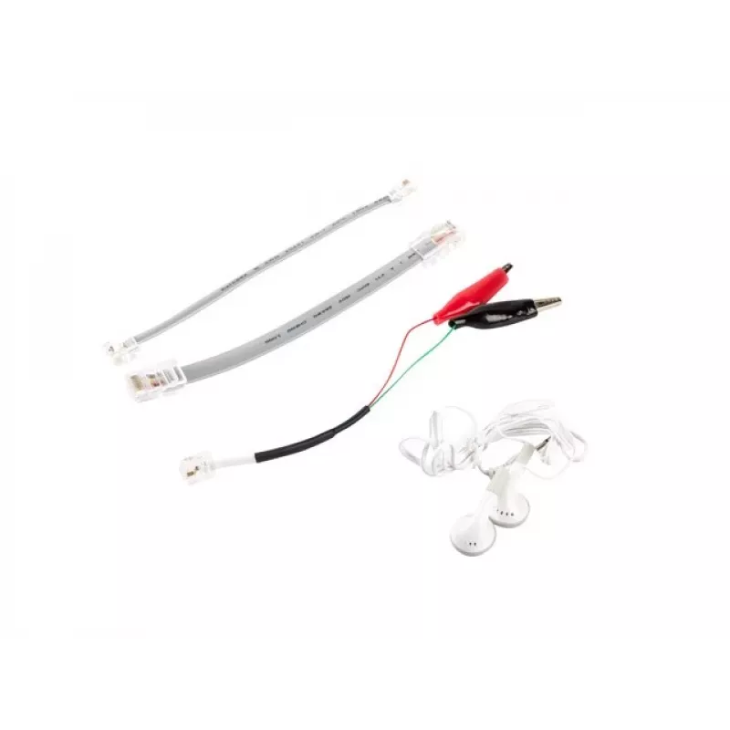 Tester per cavi di rete LANBERG NT-0501 — supporto RJ-11/RJ-12/RJ-45, lunghezza max 250 m, batteria integrata, indicatori LED, nero