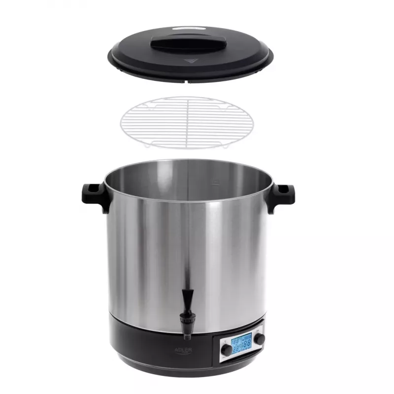 Sterilizzatore per conserve Adler AD 4496 28L 2600W acciaio inox nero